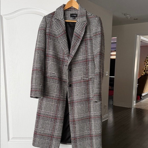 le chateau Jackets & Blazers - Le Chateau Black and White Houndstooth Pea Coat